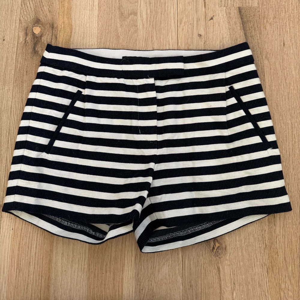 J. Crew Navy & Blue Sailor Shorts Size 0